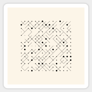 Geometric Exploration V - Connecting Dots (Inverted colors) Sticker